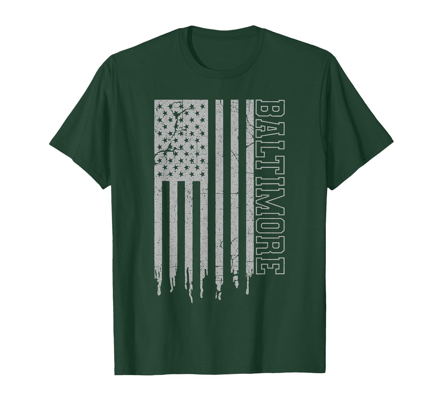 Vintage Baltimore Patriotic USA Flag Pride Iconic Baltimore T-Shirt
