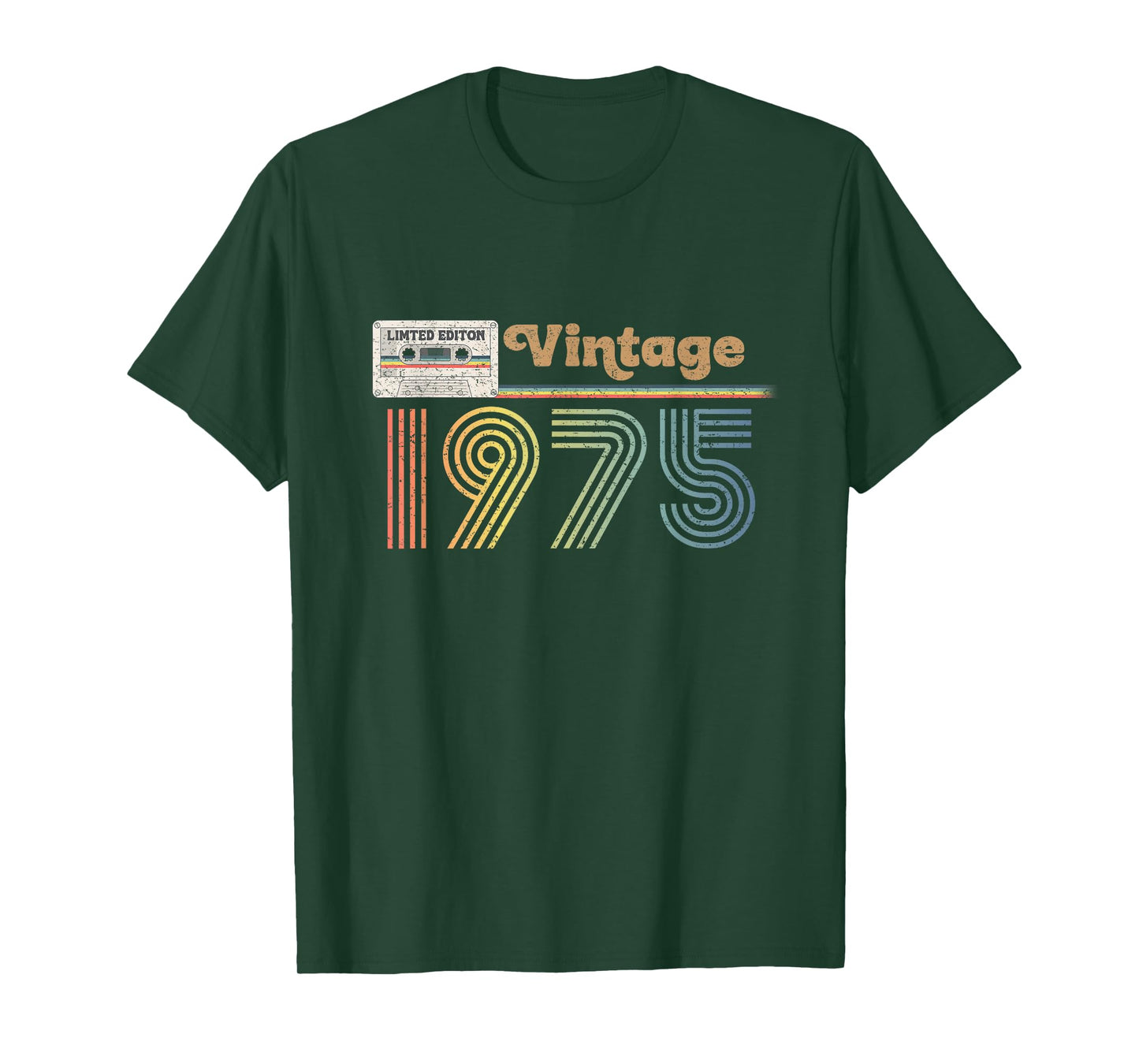 50th Birthday Gifts 1975 Vintage Cassette Tape Vintage Retro T-Shirt
