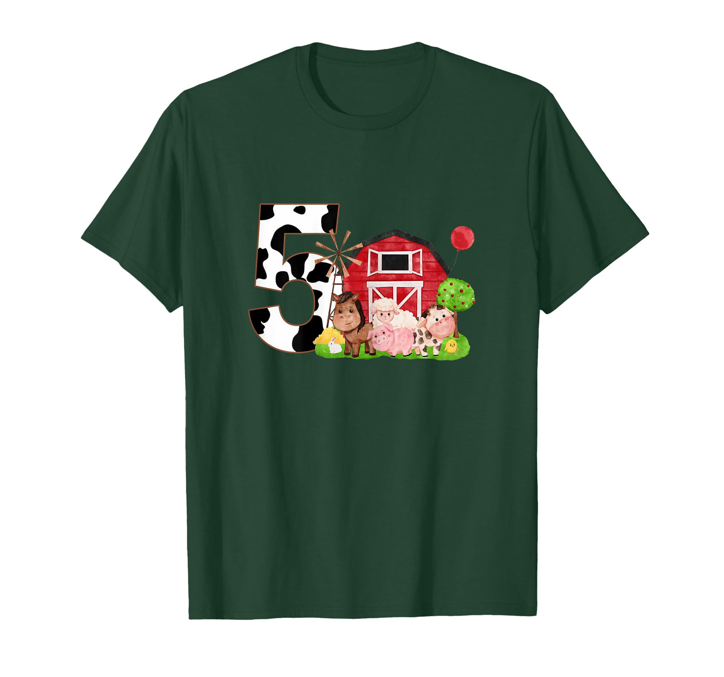 Oink Baa Neigh Cluck Moo I'm 5 Yrs Old Farm Theme Birthday T-Shirt