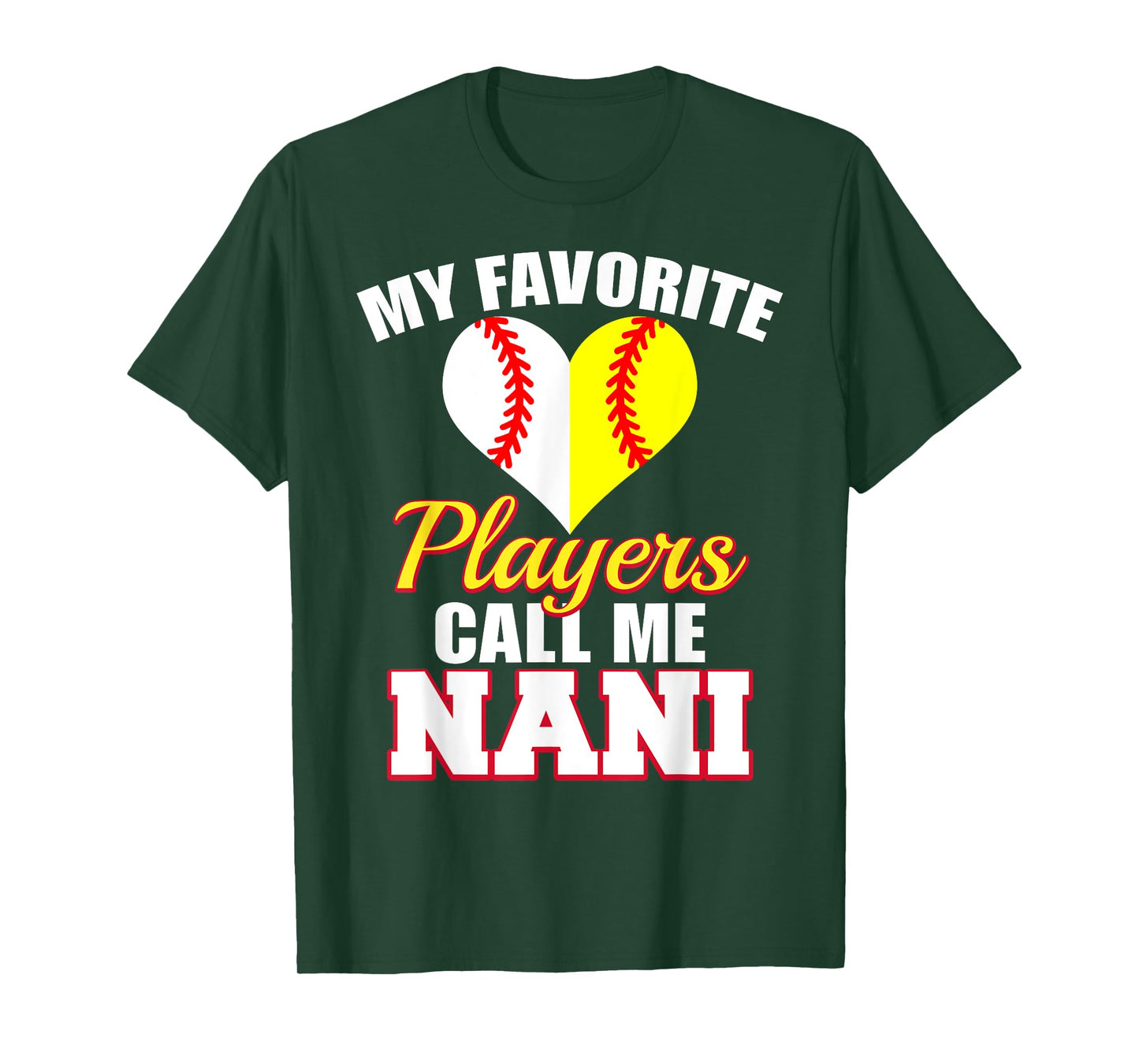 My Favorite Baseball Softball Player Call Me Nani Funny Nani T-Shirt