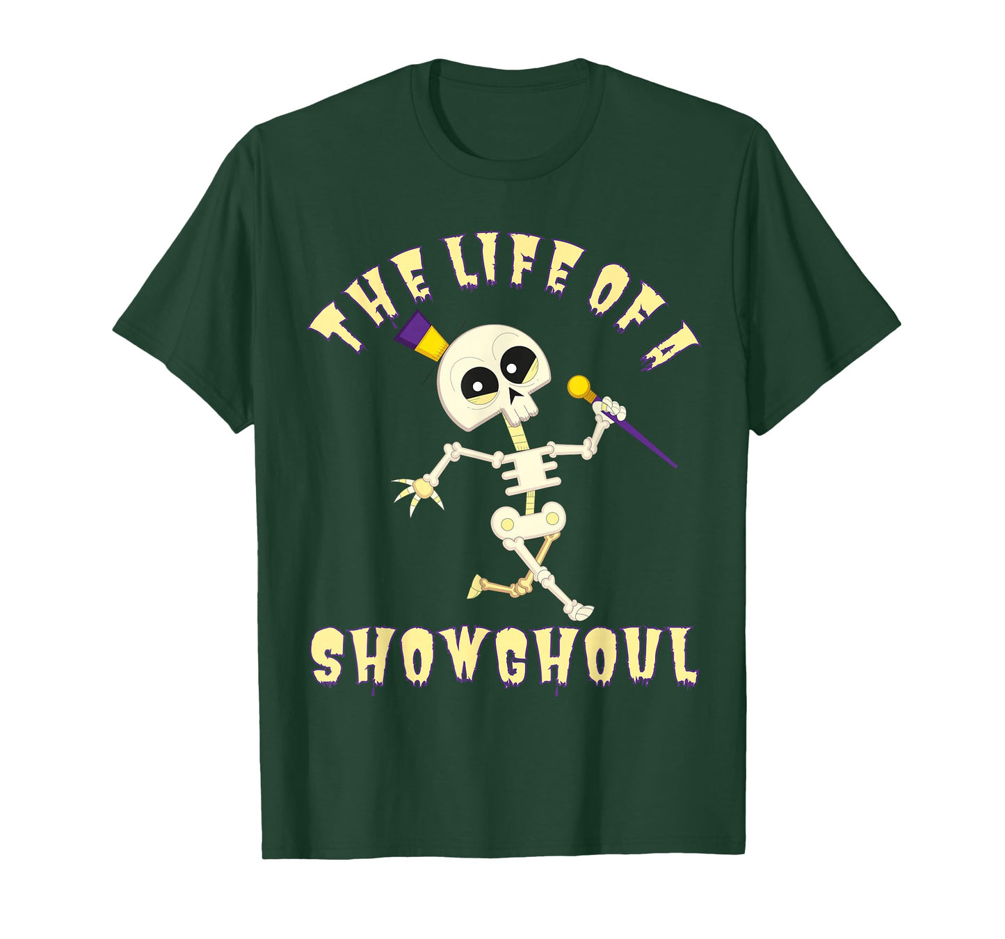 The Life of A Showghoul Funny Halloween Musical Skeleton T-Shirt