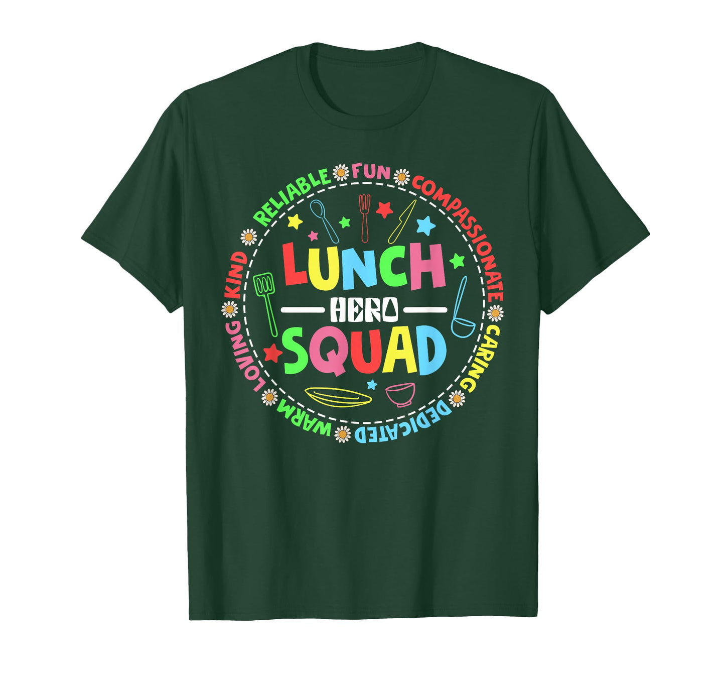 School Lunch Hero Squad Funny Cafeteria Workers Lunchroom T-Shirt