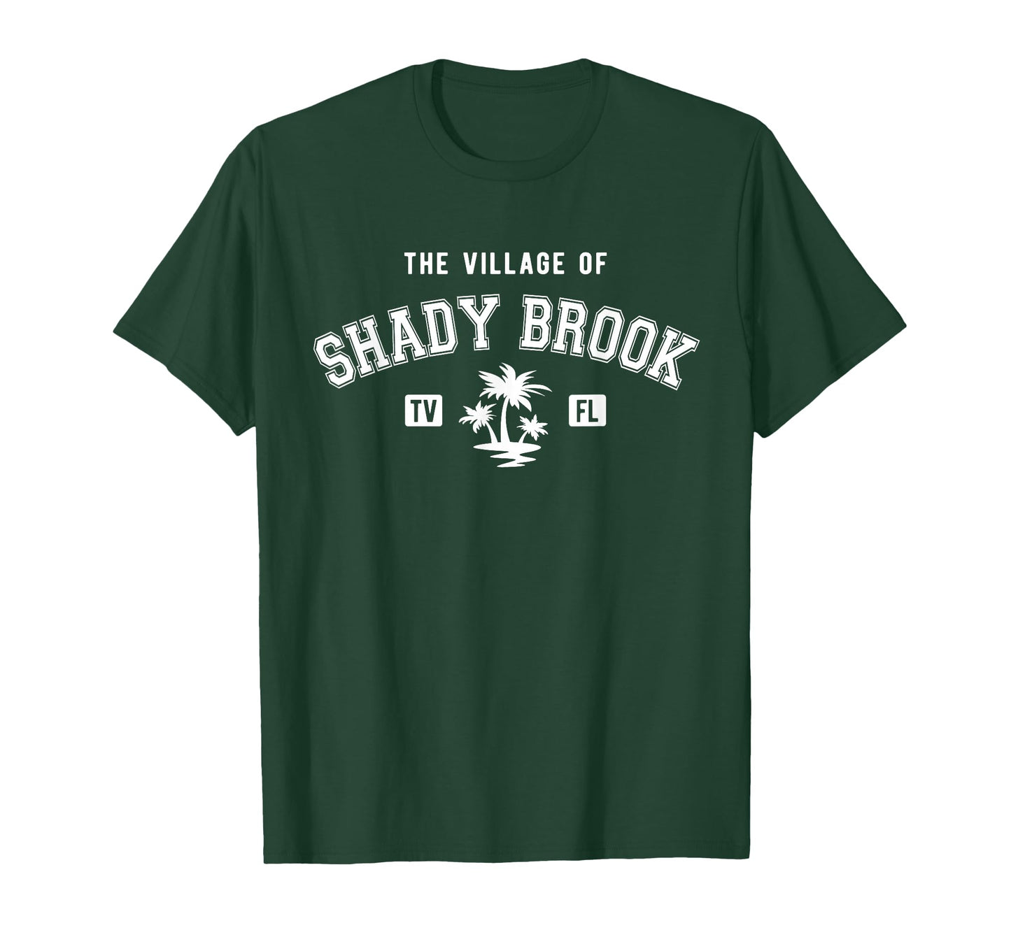 The Village of Shady Brook Classic Style Palm Trees Design T-Shirt