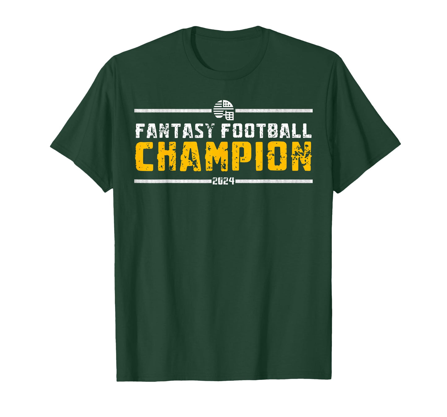 Fantasy League Champ 2024 Winner Fantasy Football Champion T-Shirt, Small, Black