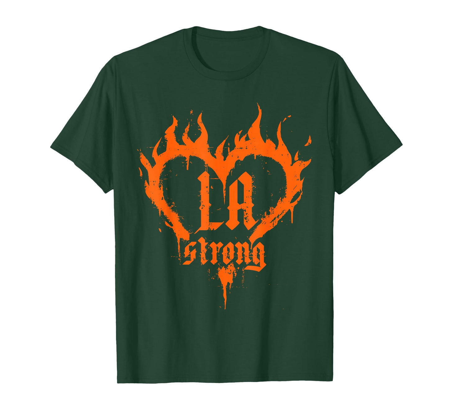 LA Strong Los Angeles Wildlife Recovery Unofficial Unisex-Adults T-Shirt Black Small Modern Classic Short Sleeve Cotton 80% Polyester 20% LA Strong Campaign T-Shirt