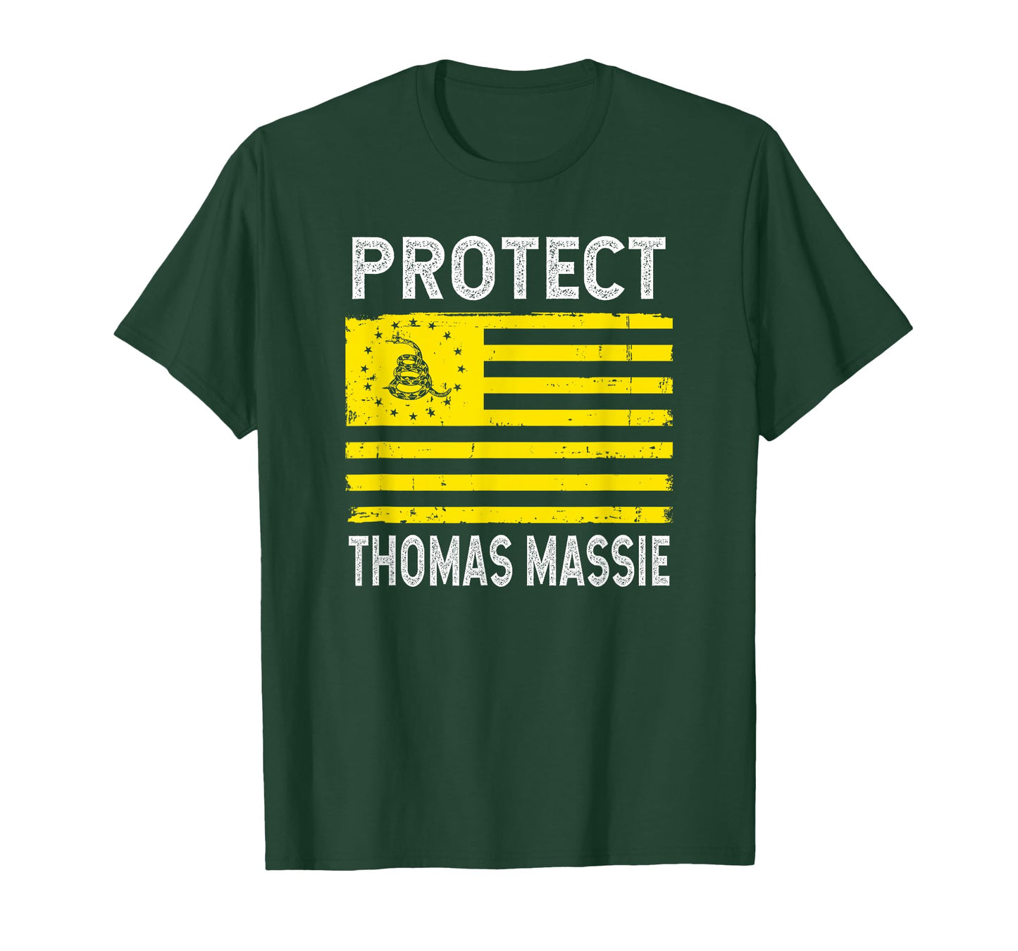 Protect Thomas Massie Gadsden Flag Libertarian T-Shirt