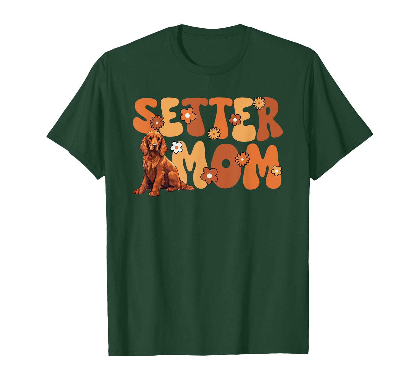Irish Red Setter Groovy World's Best Setter Mom T-Shirt