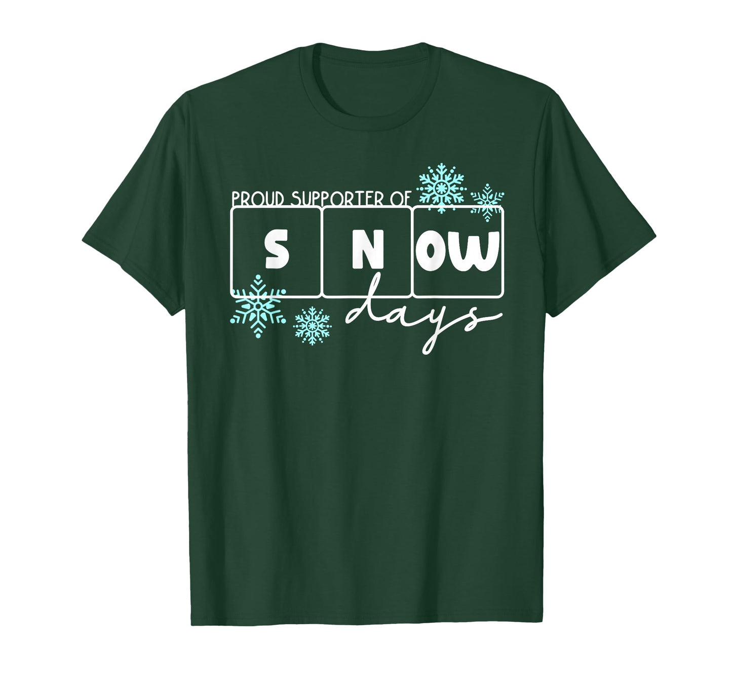 Proud Supporter of Snow Days Funny Xmas Holiday Teachers T-Shirt