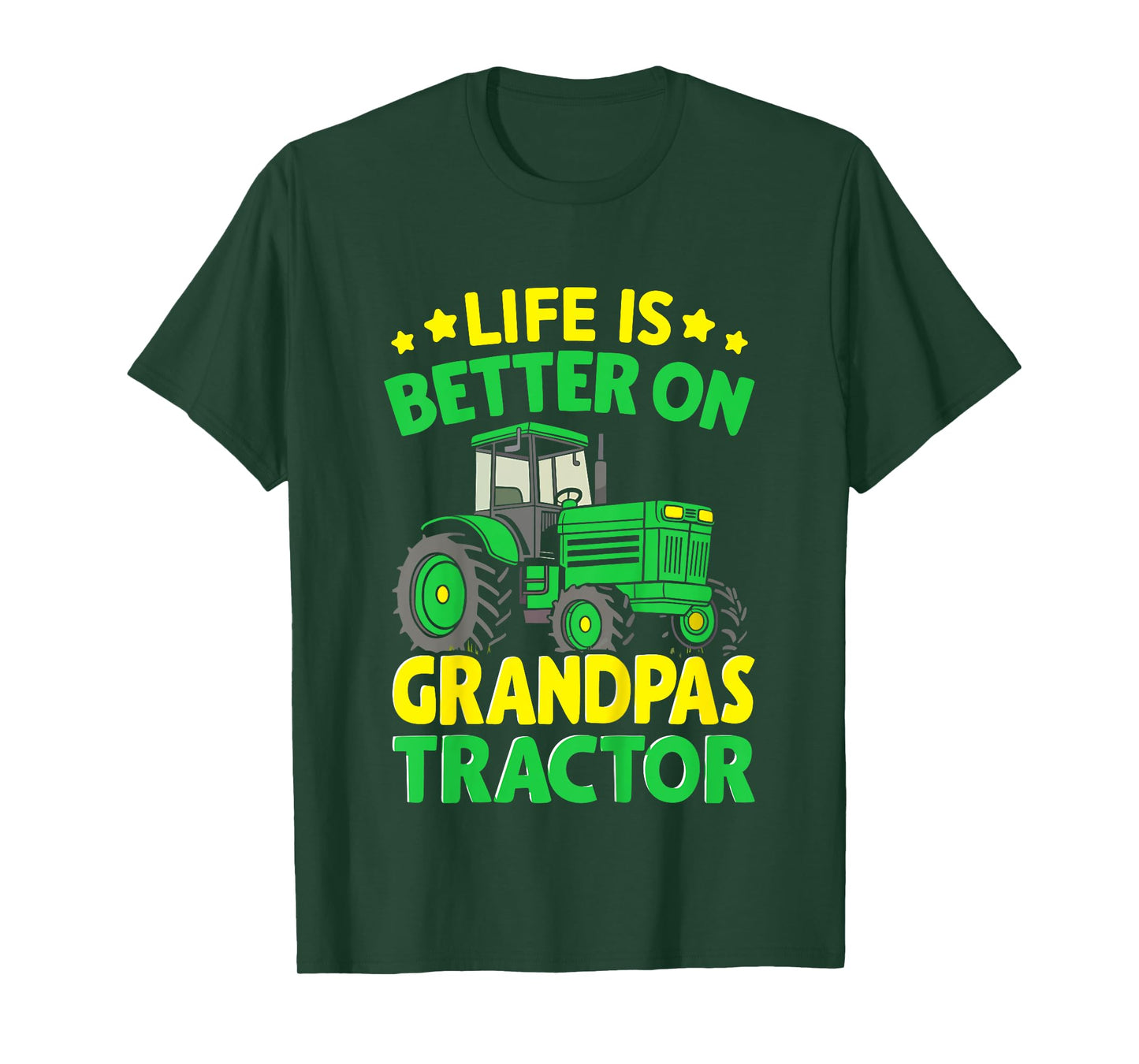 Kids Farmer Funny Tractor Boy On Grandpas Tractor T-Shirt
