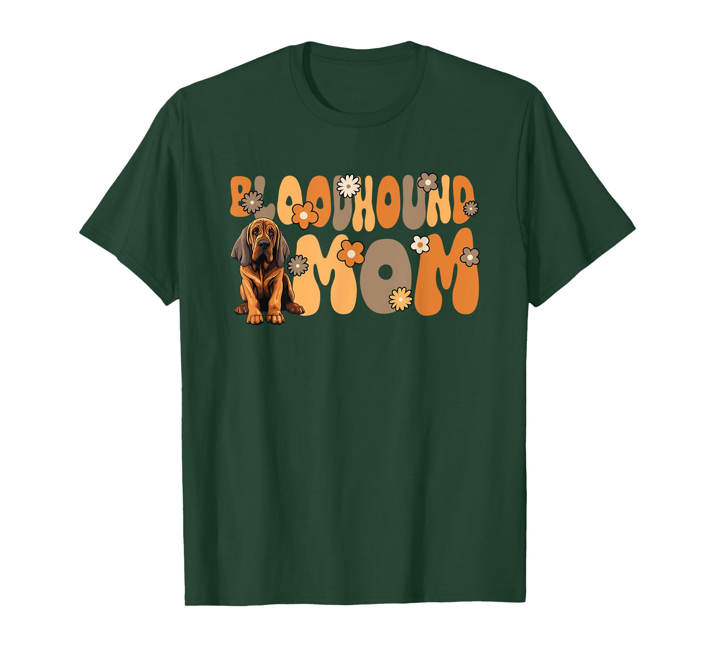 Bloodhound Groovy World's Best Bloodhound Mom T-Shirt