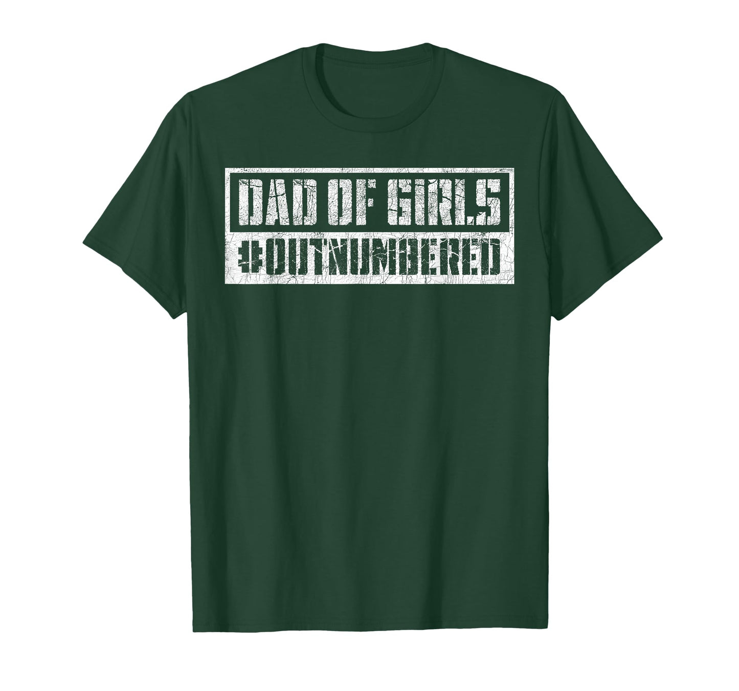 Dad of Girls Outnumbered, Vintage Dad Daughter T-Shirt