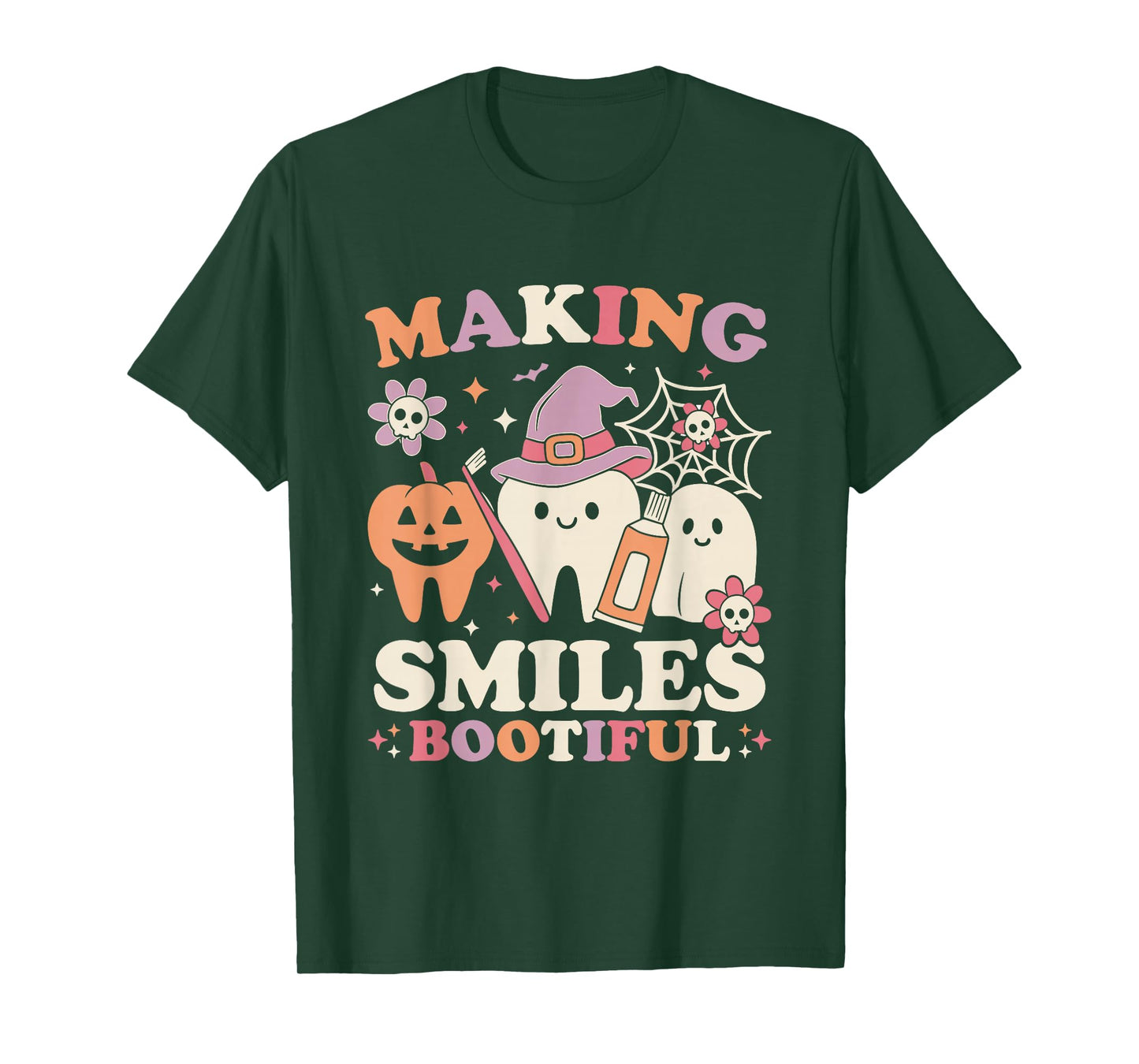 Making Smiles Bootiful Halloween Funny Ghost Dentist T-Shirt