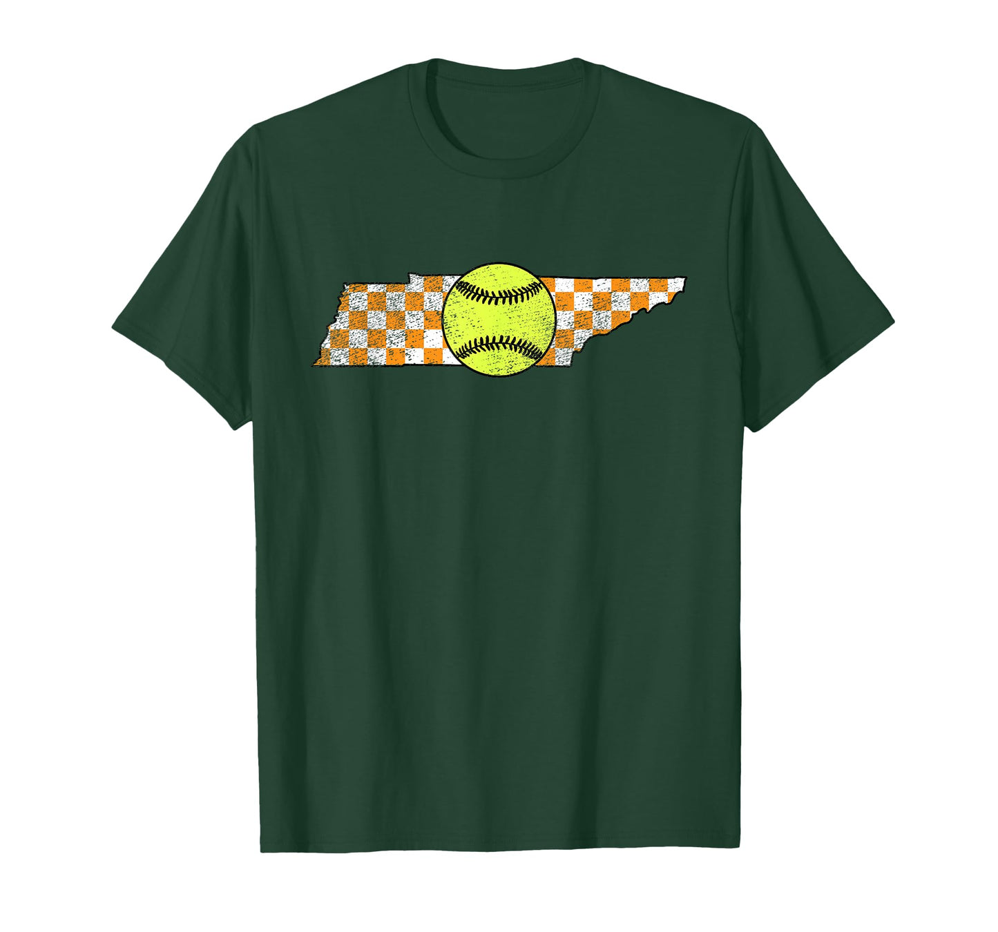 Volunteer State Tennessee Checkerboard Softball Tennessee T-Shirt