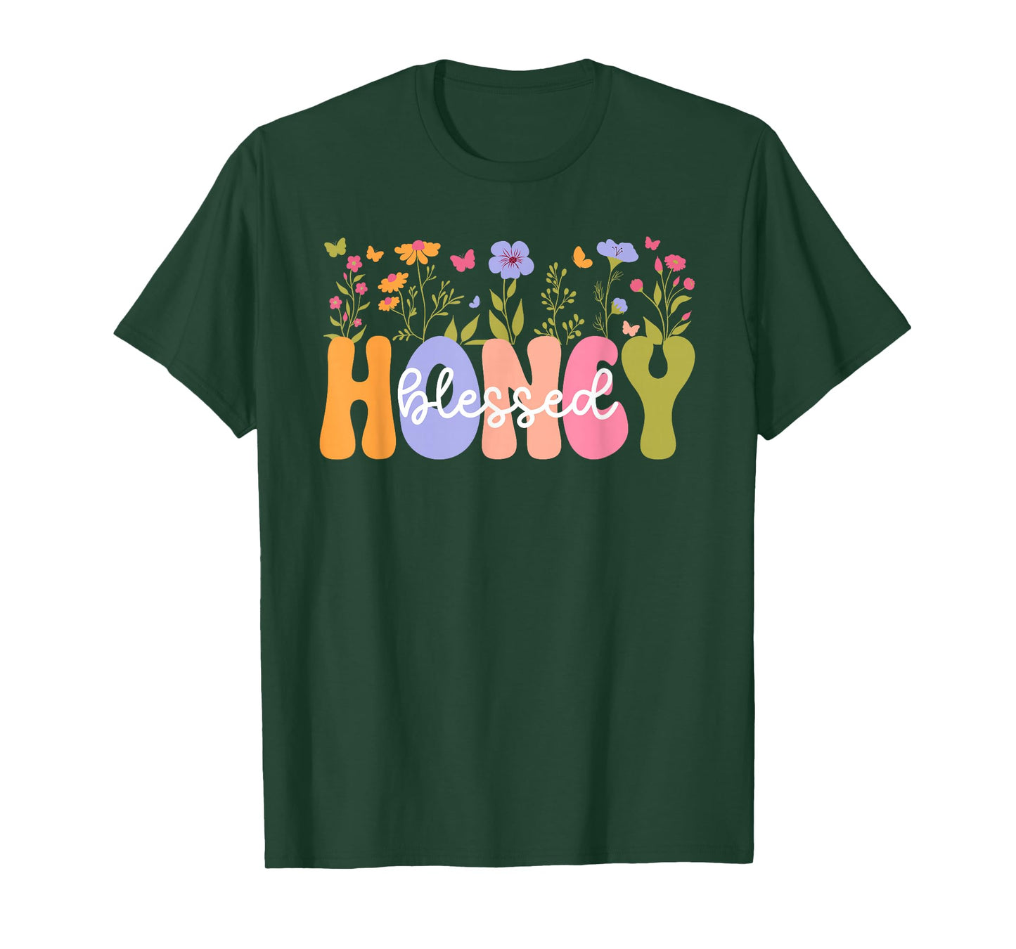 Blessed Honey Grandma Groovy Honey Grandmother T-Shirt