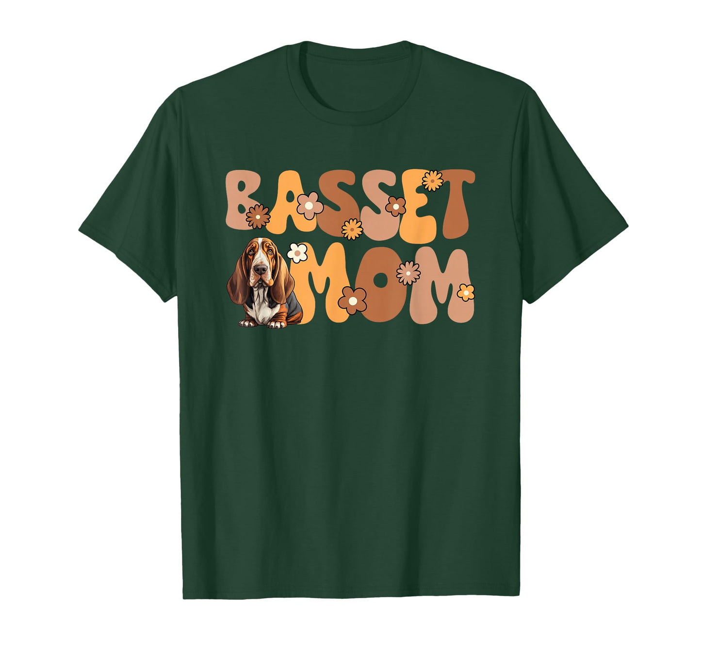 Basset Hound Groovy World's Best Basset Mom T-Shirt
