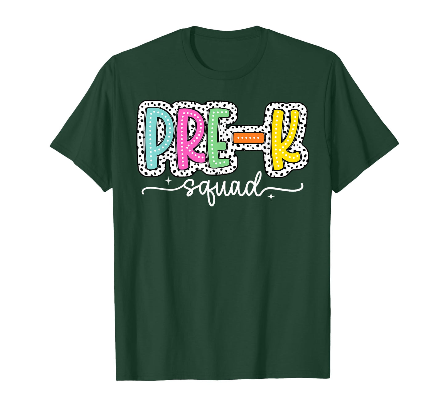 Pre-k Squad Back to School Dalmatian Dots T-Shirt