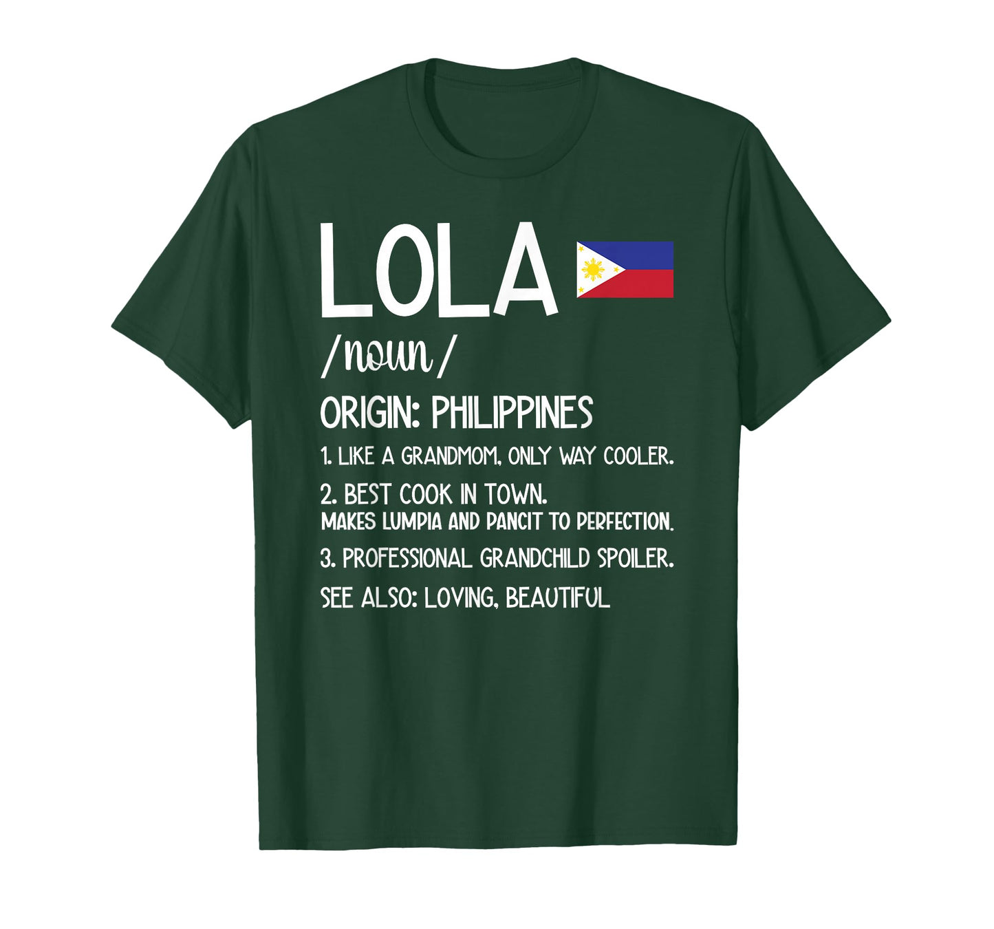 Lola Definition Lola Grandma Lola Grandmother T-Shirt