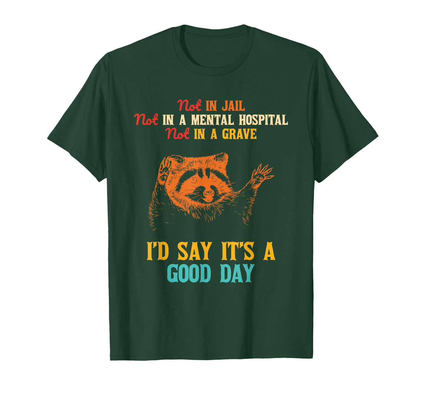 Not In Jail Not In A Mental Hospital Not In A Grave T-Shirt
