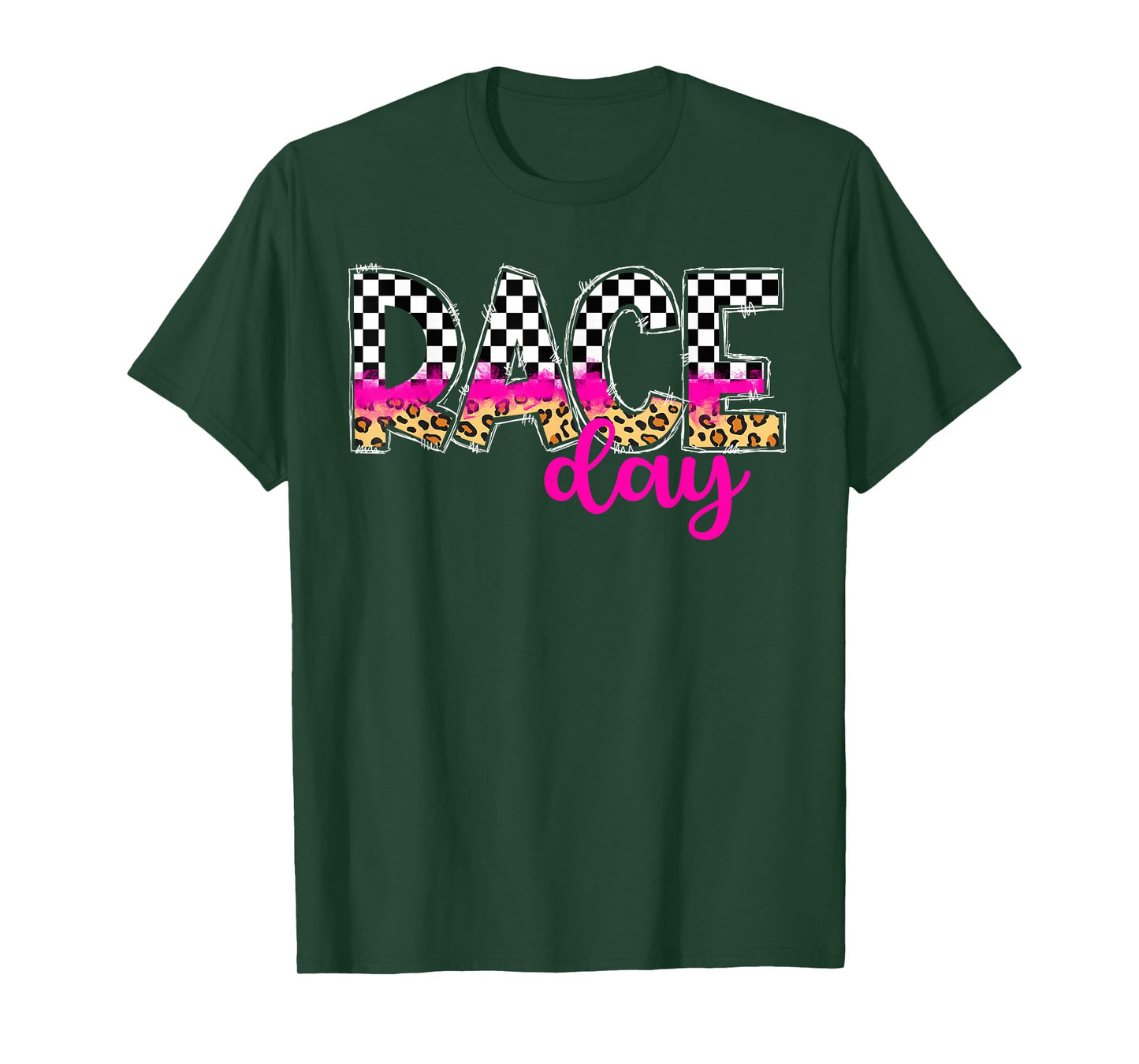 Car Race Day Car Racing Day Race Days Checkered Flag T-Shirt