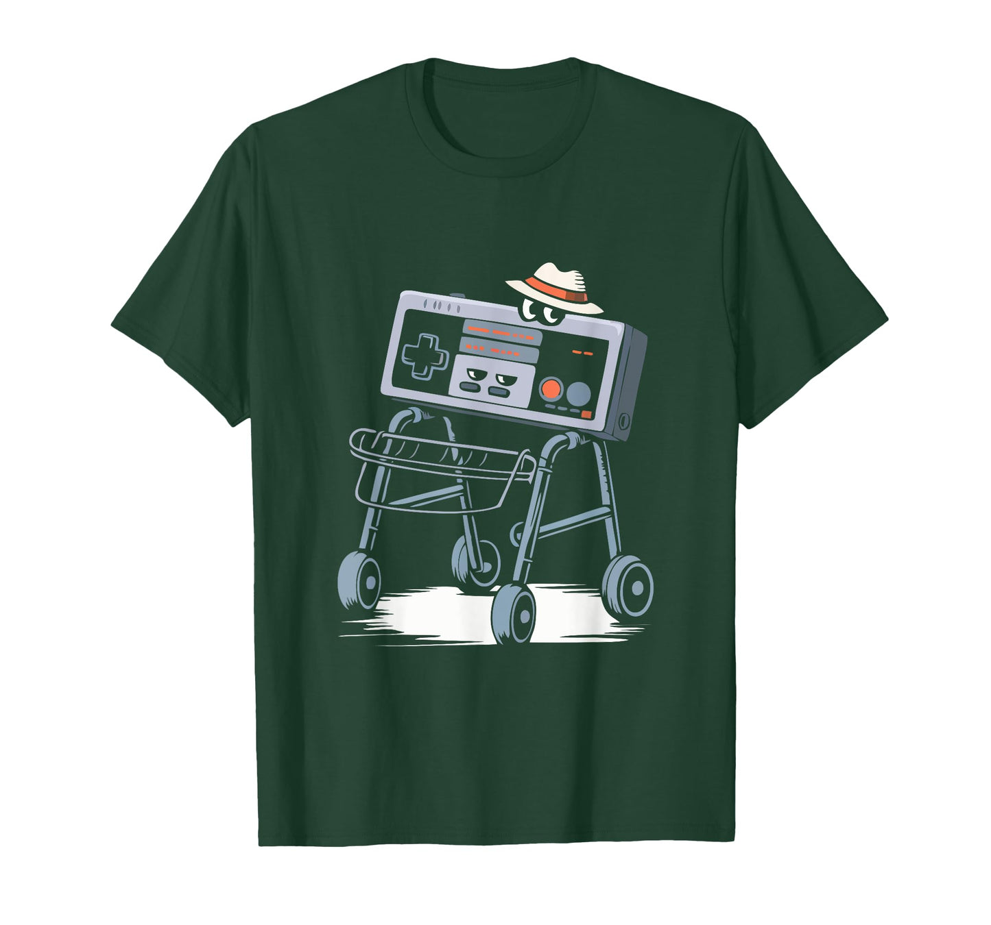 Old Gamer Retro Video Game Gamepad Folding Walker Gaming T-Shirt