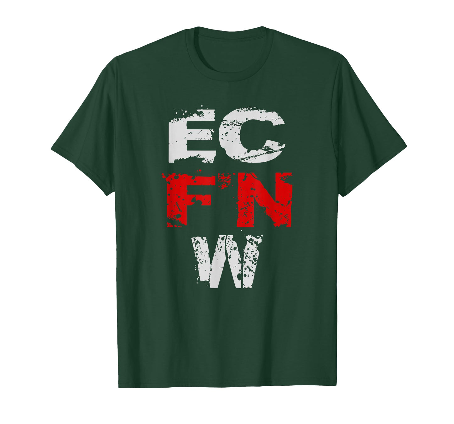 EC F'N W Wrestling Apparel Unisex Adults Wrestling Fans, All Ages Black Modern Crew Neck Short Sleeve T-Shirt