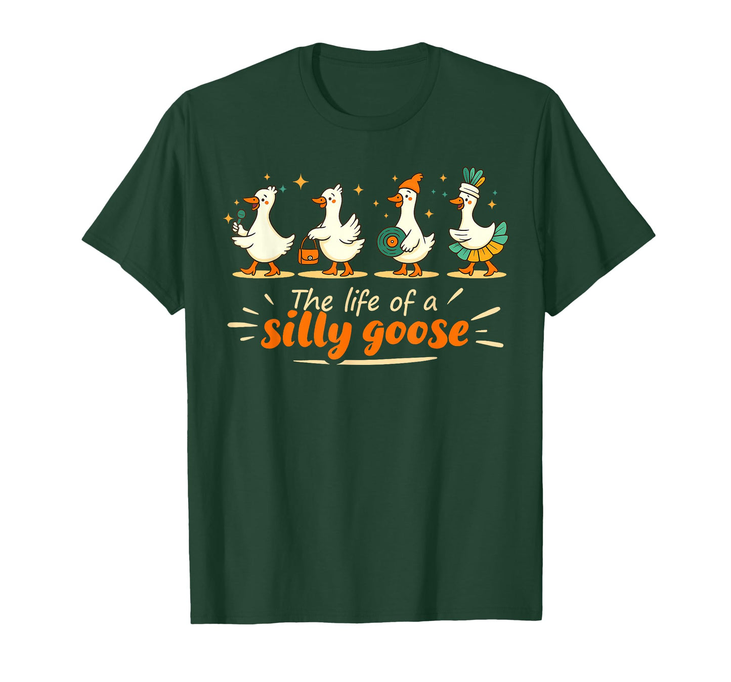 Cute The Life of A Silly Goose Funny Trendy Meme Show Girl T-Shirt