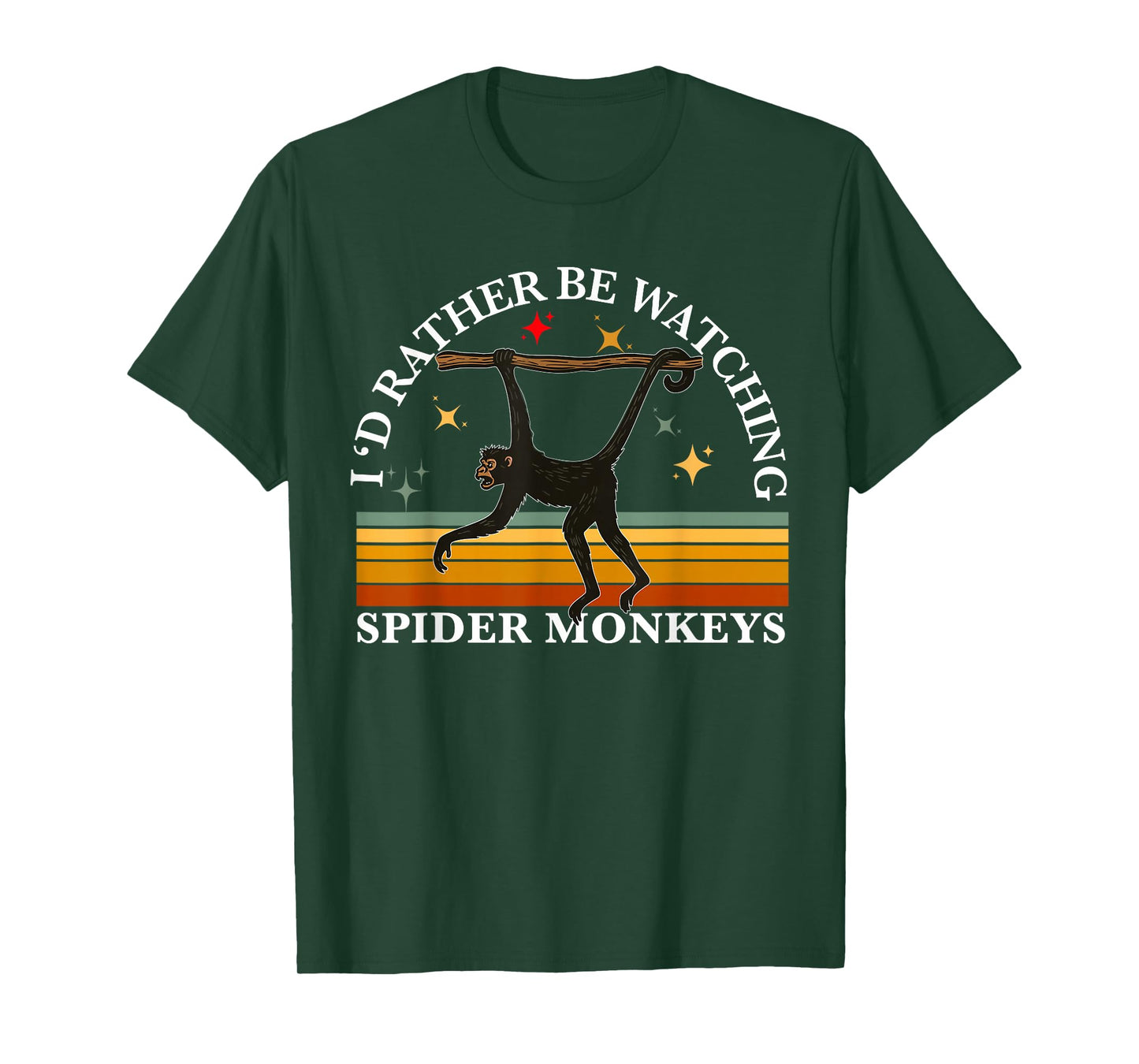 Spider Monkey Lover Vintage Rather Be Watching Spider monkey T-Shirt