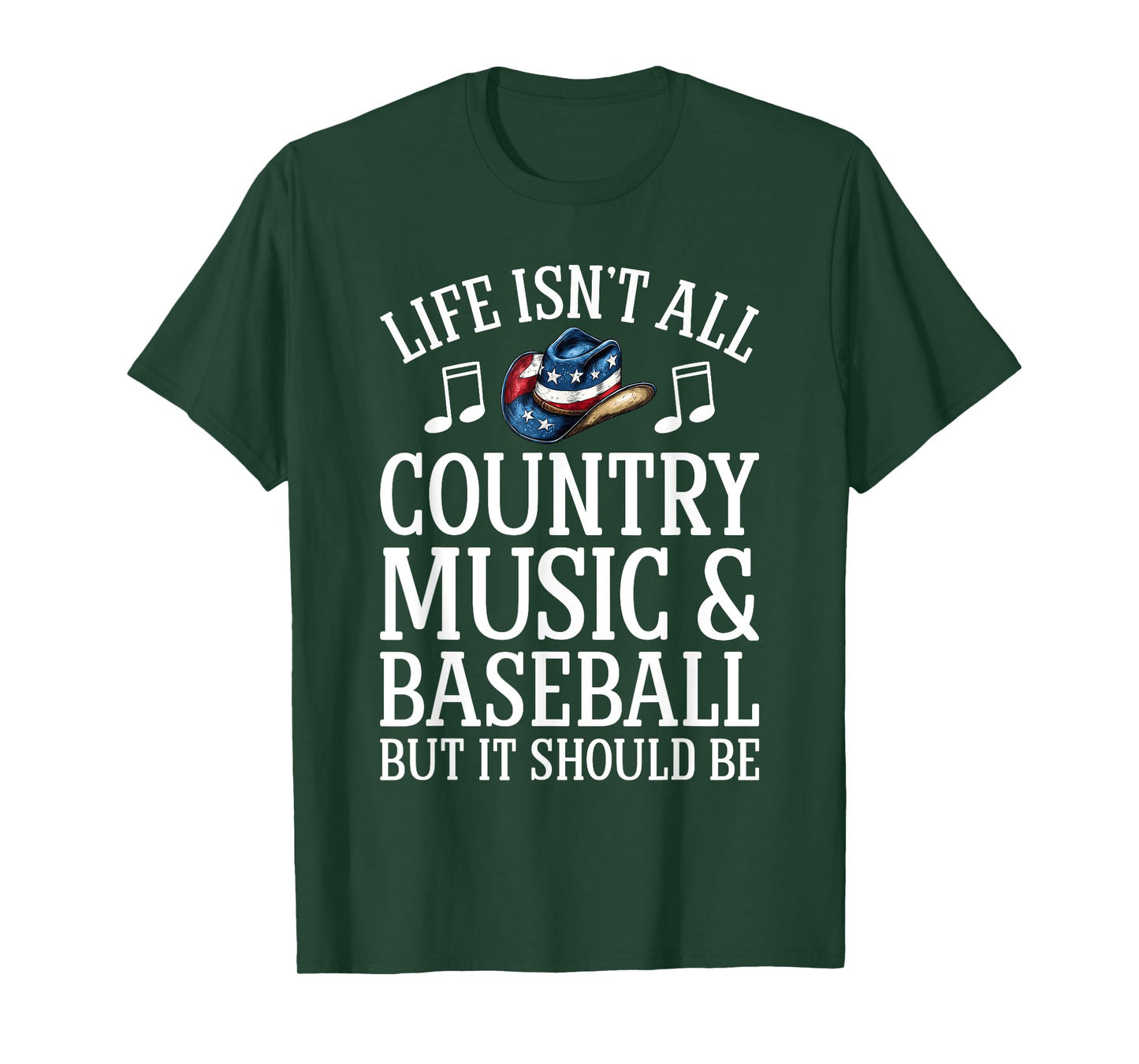 Country Music and Baseball Funny Country Music T-Shirt