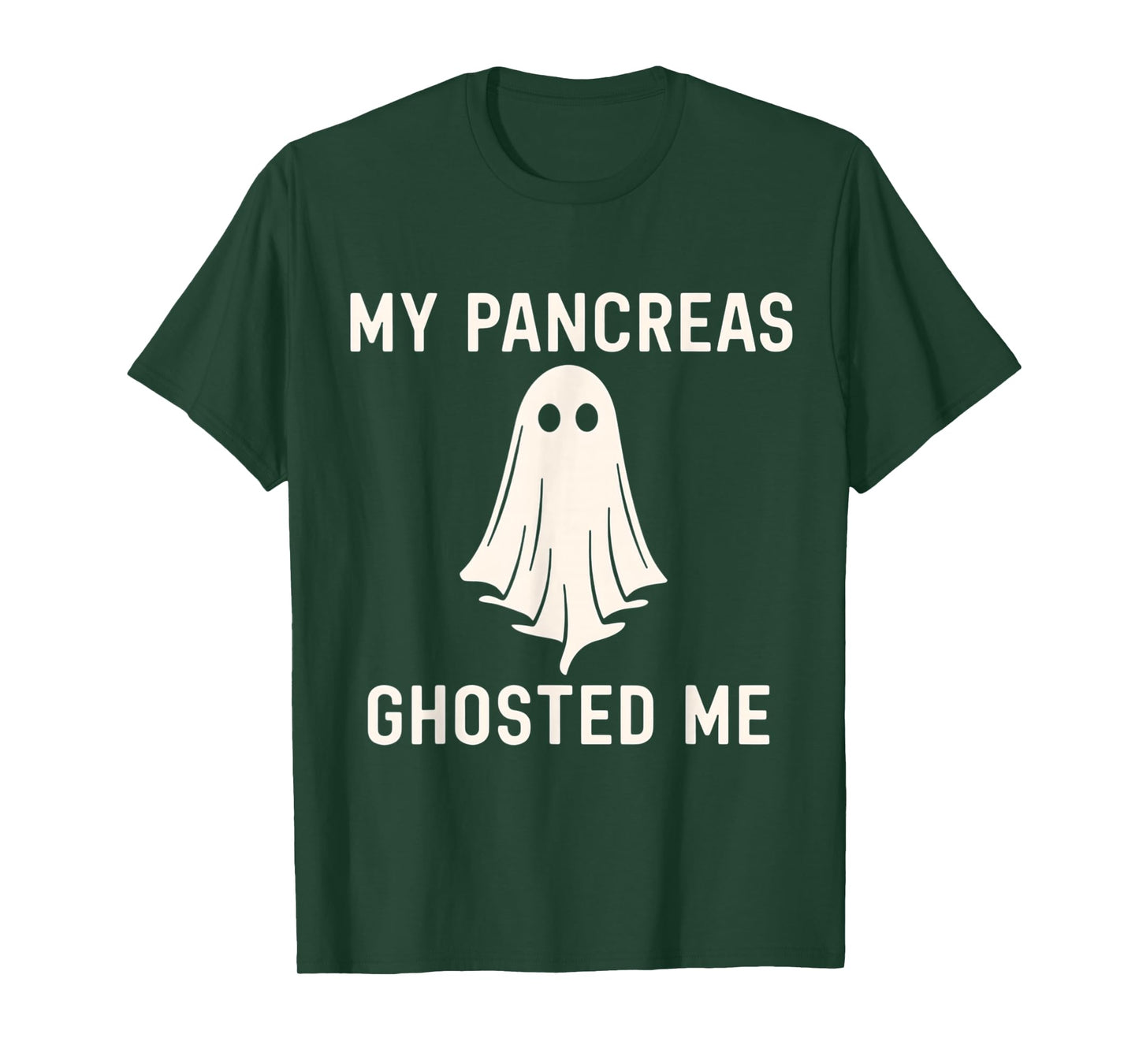 Funny Halloween Diabetes Awareness My Pancreas Ghosted Me T-Shirt
