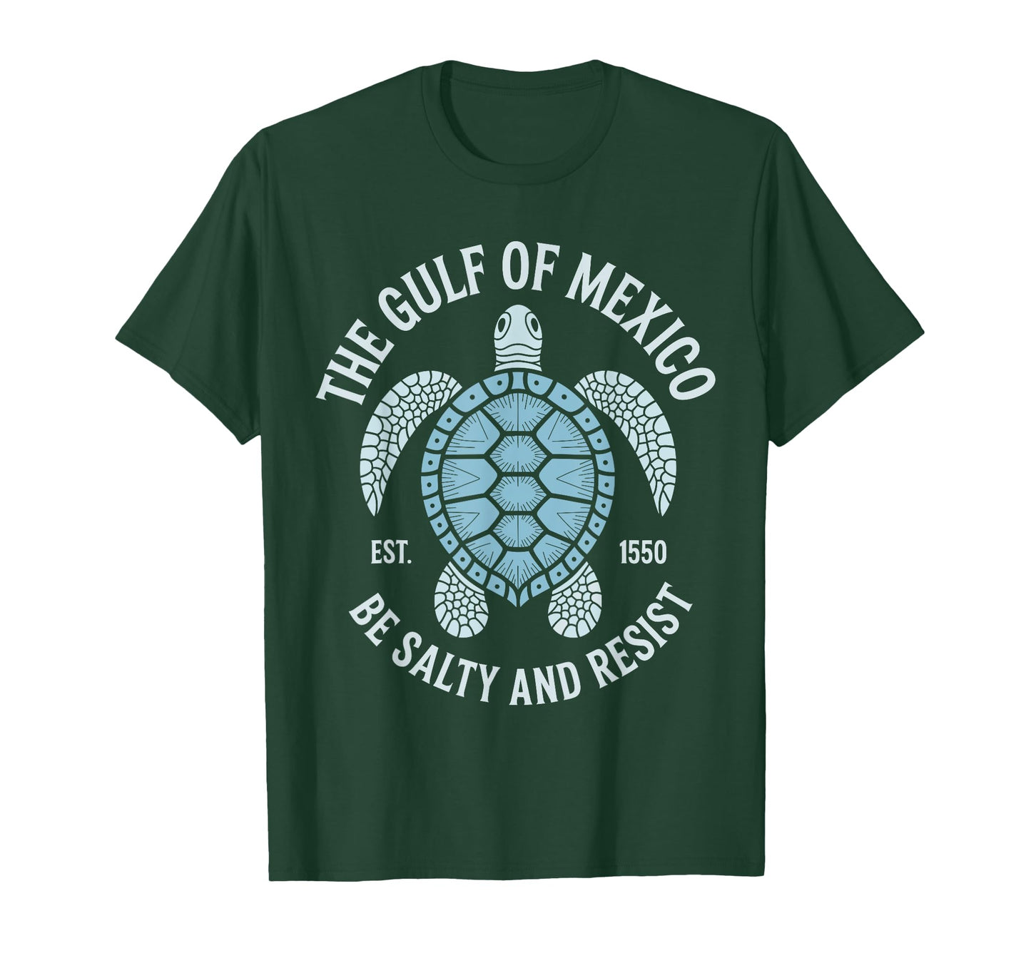 The Gulf of Mexico Be Salty and Resist Cute Sea Turtle Art T-Shirt