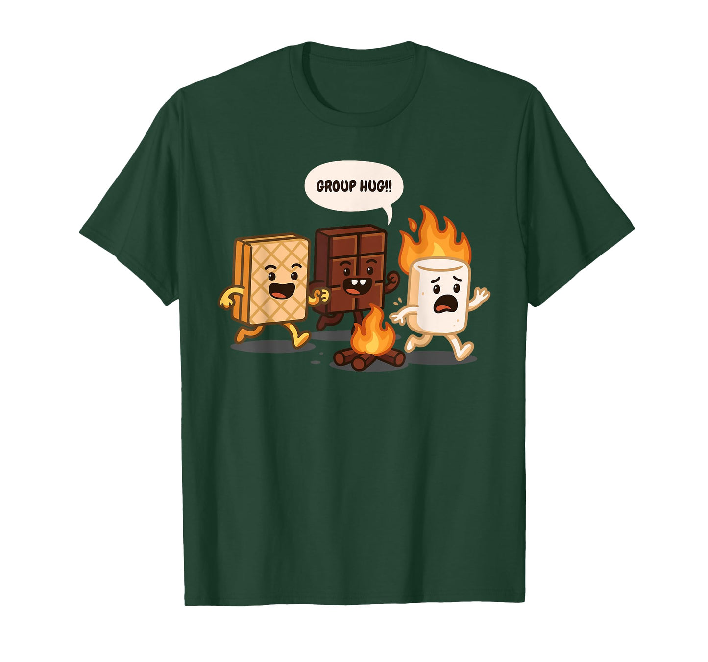 Group Hug Marshmallow Campfire Smores Camper Camping Lover T-Shirt