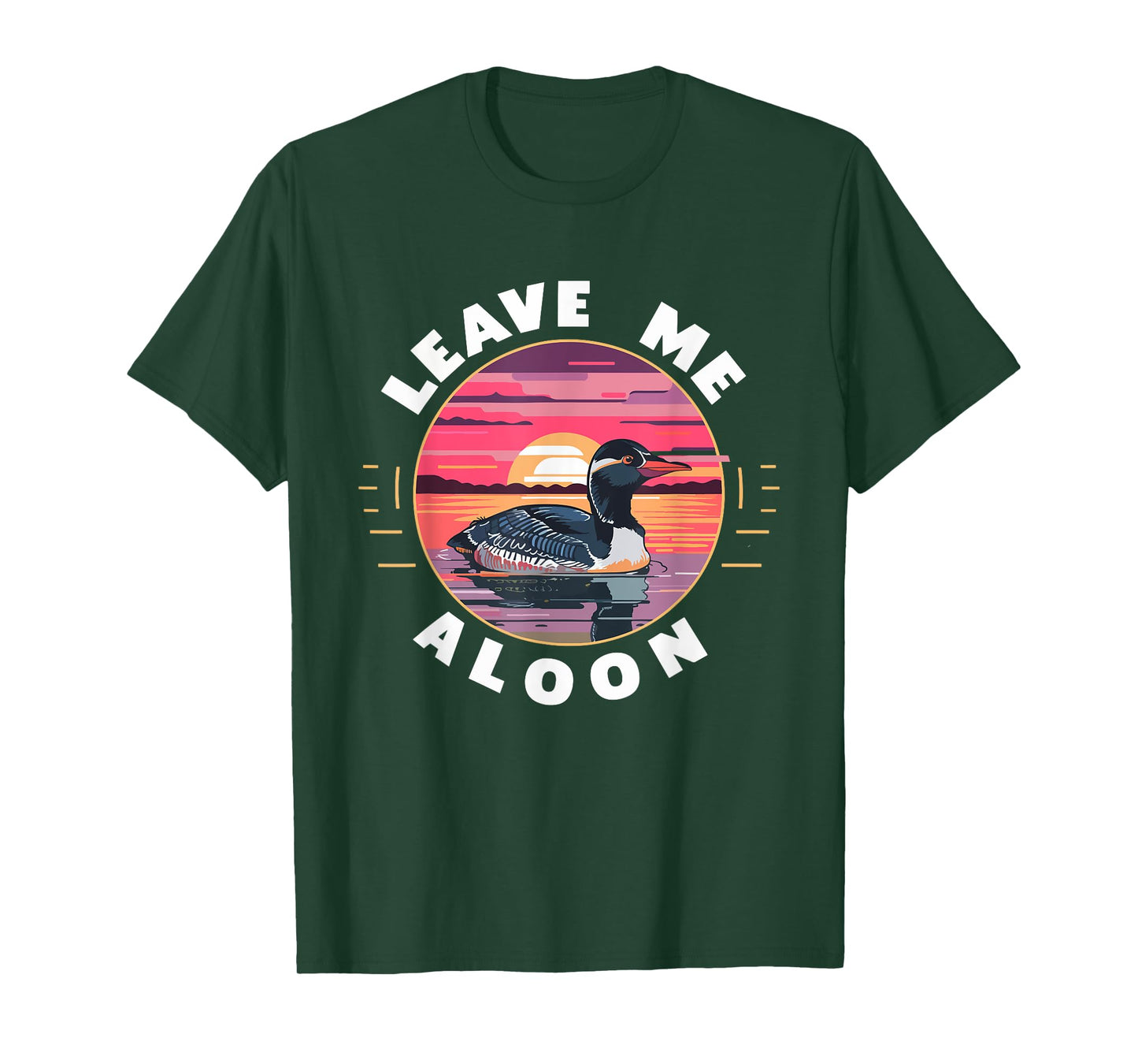 Leave Me A Loon Funny Birdwatching Bird Lover Retro T-Shirt