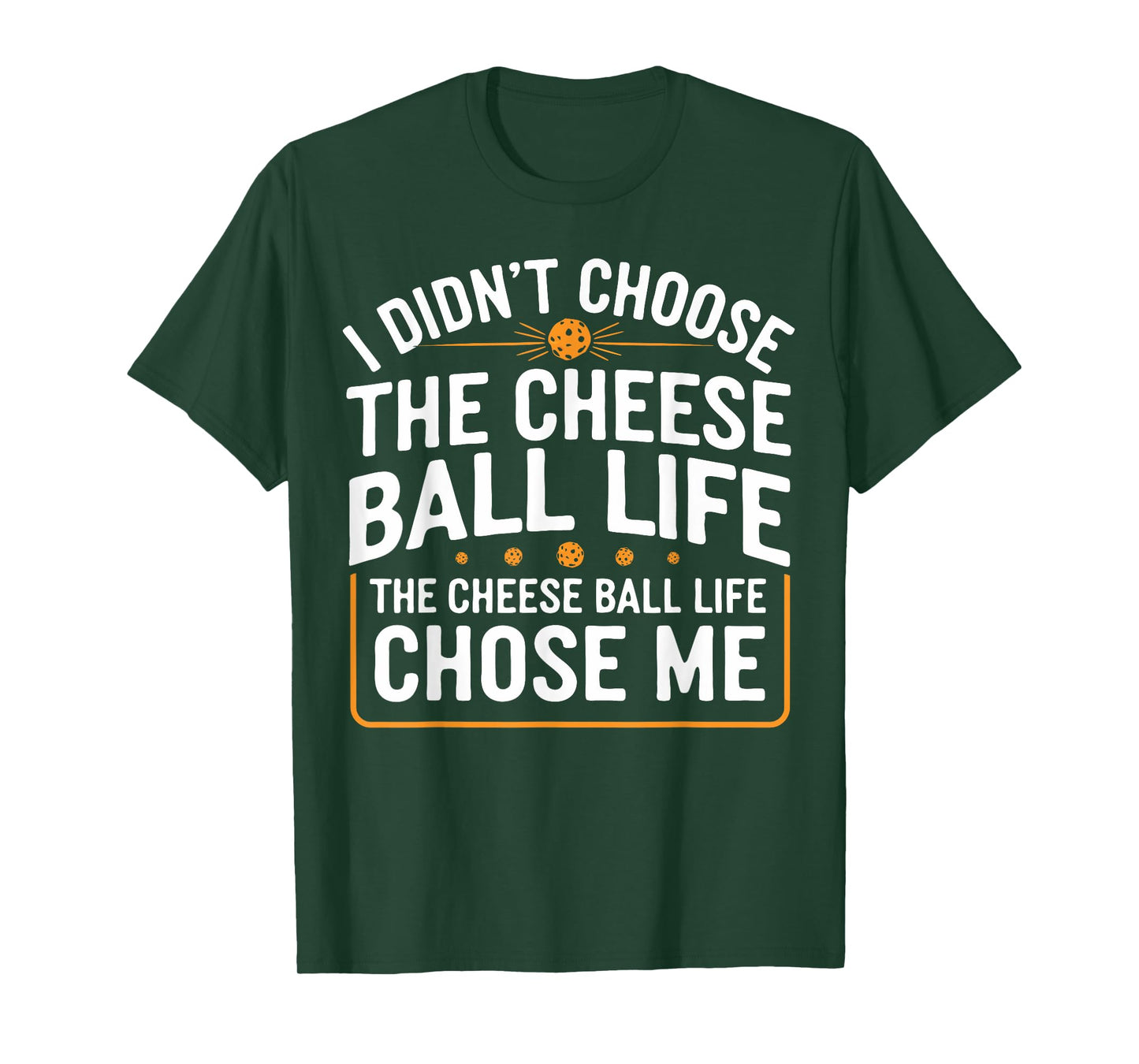 Cheese Balls Gifts & Tees Funny Cheese Ball Unisex-Adults T-Shirt Black Small Short Sleeve Classic Fit Polyester 100% Casual Modern Crew Neck Letter Print Fun Novelty-T-Shirts