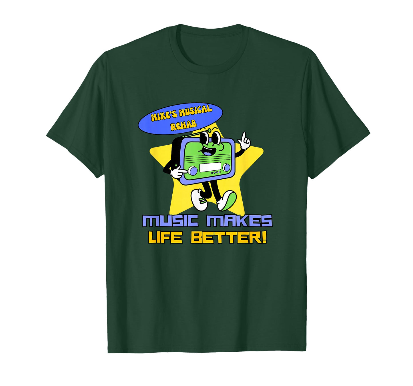 Music Makes Life Better Retro T-Shirt