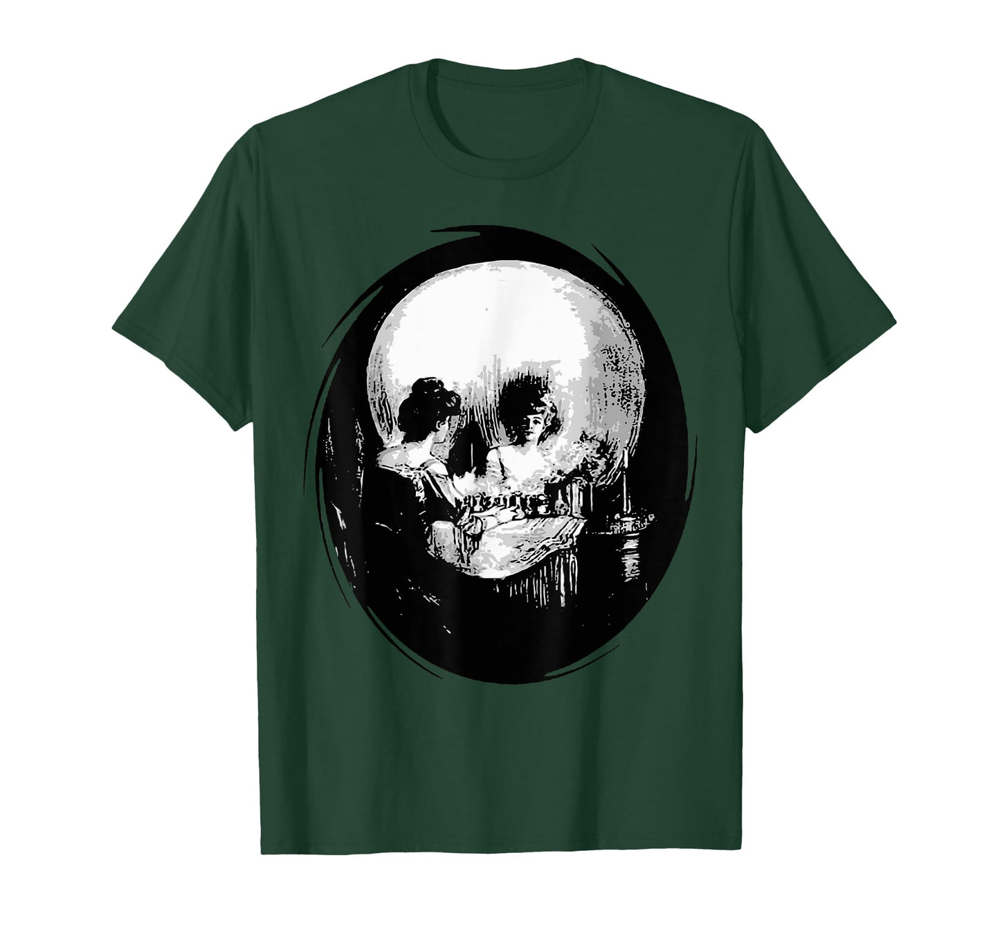 All Is Vanity Cranium Reflection In Mirror Cut Out T-Shirt