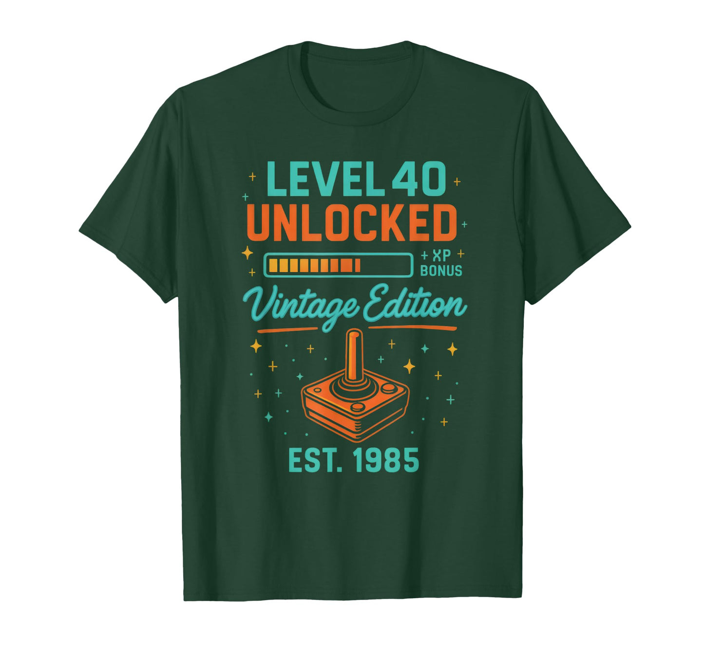 Level 40 Unlocked Vintage Edition Funny 40th Birthday Gift T-Shirt