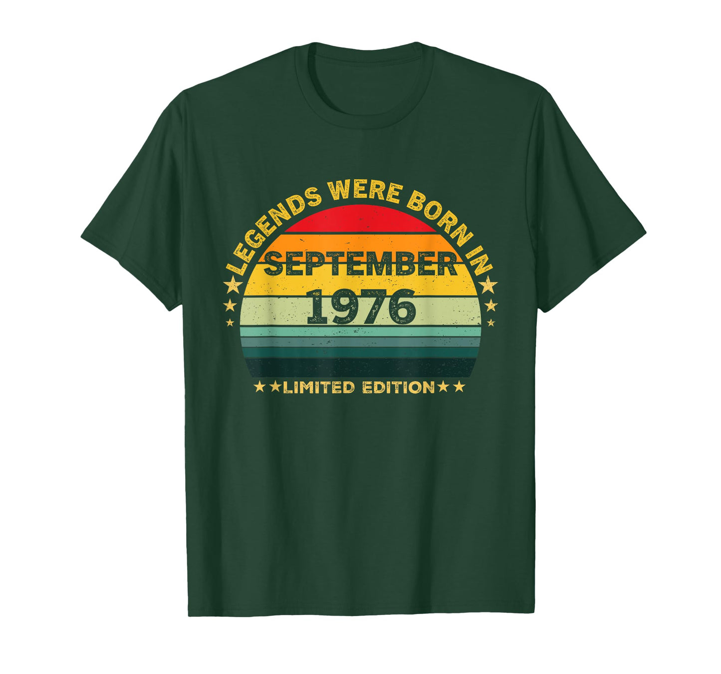 Vintage 49th Birthday Legends Were Born In September 1976 T-Shirt