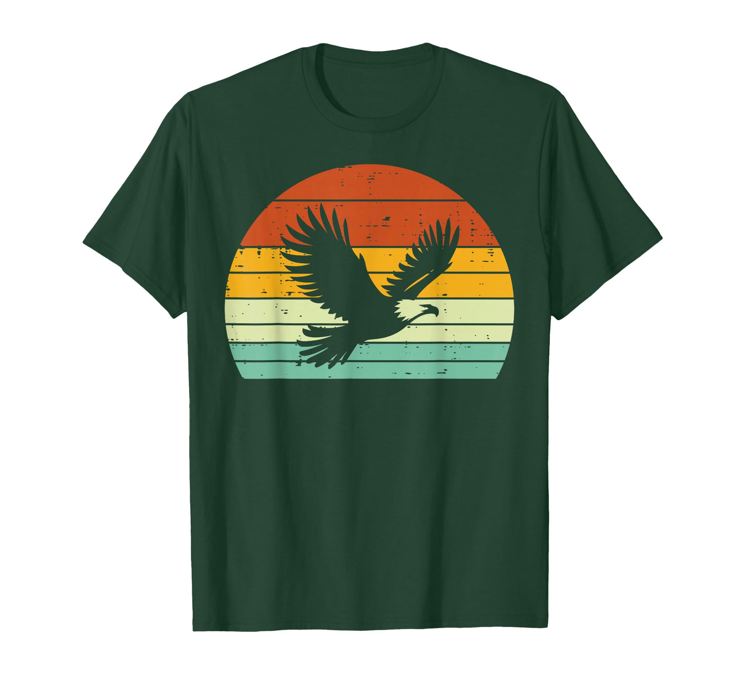 Bald Eagle Sunset Retro Wildlife Bird Men Women Kids T-Shirt