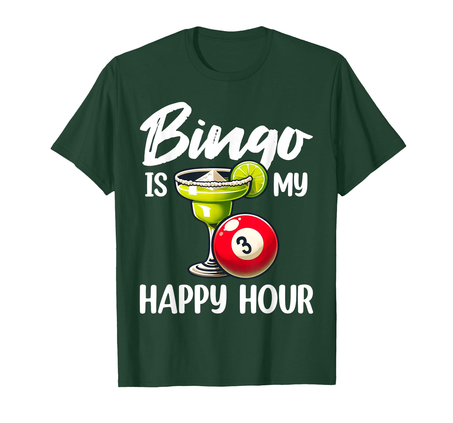 Funny Bingo Game Bingo Is My Happy Hour Design T-Shirt
