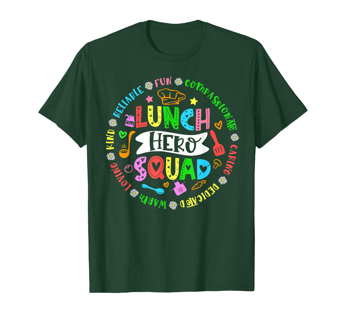 School Lunch Hero Squad Funny Cafeteria Workers T-Shirt