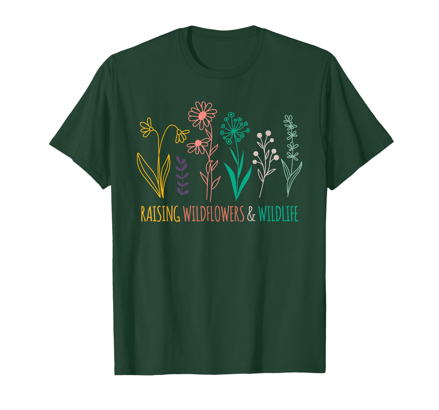Raising Wildflowers And Wildlife Mom Mothers Day Vintage T-Shirt