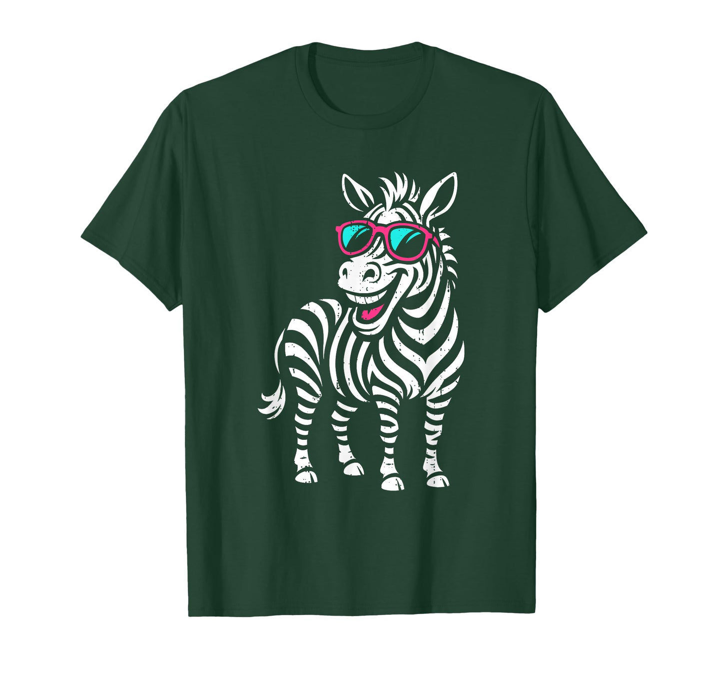 Funny Zebra Sunglasses Zookeeper Wildlife Safari Animal T-Shirt