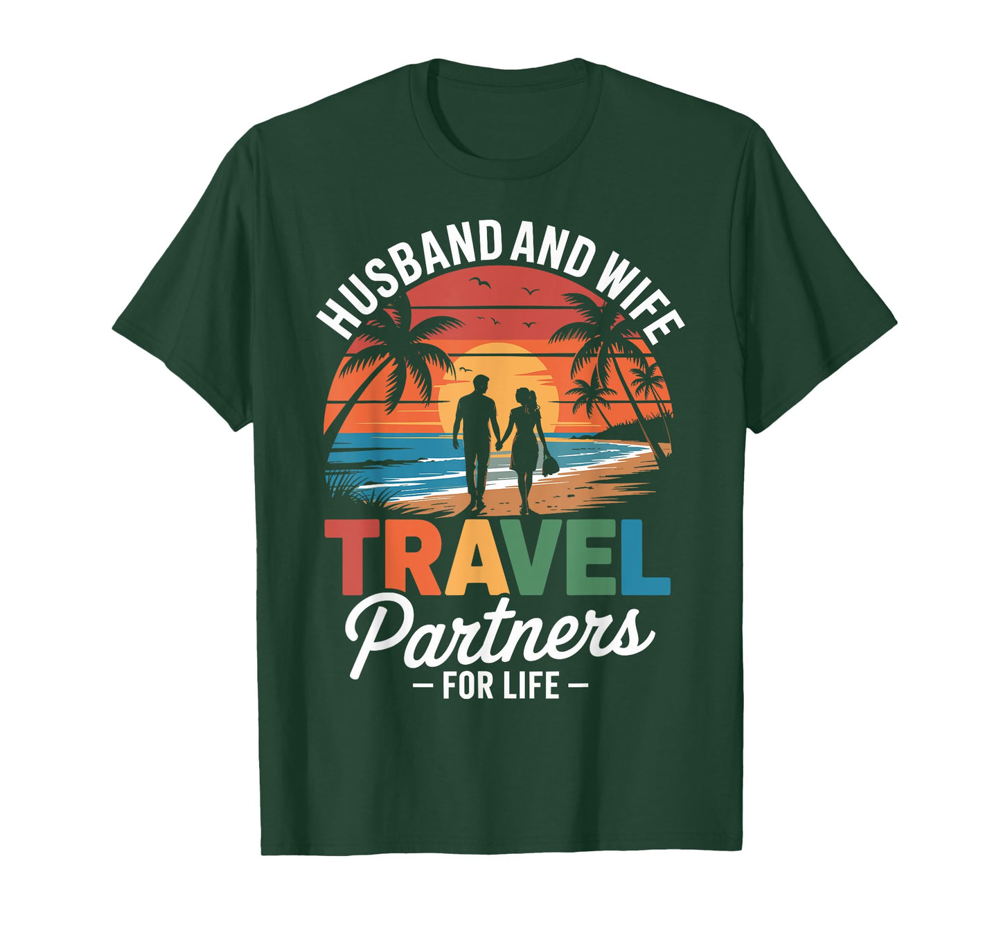 Husband and Wife Cruising Partners for Life Couples Cruise T-Shirt