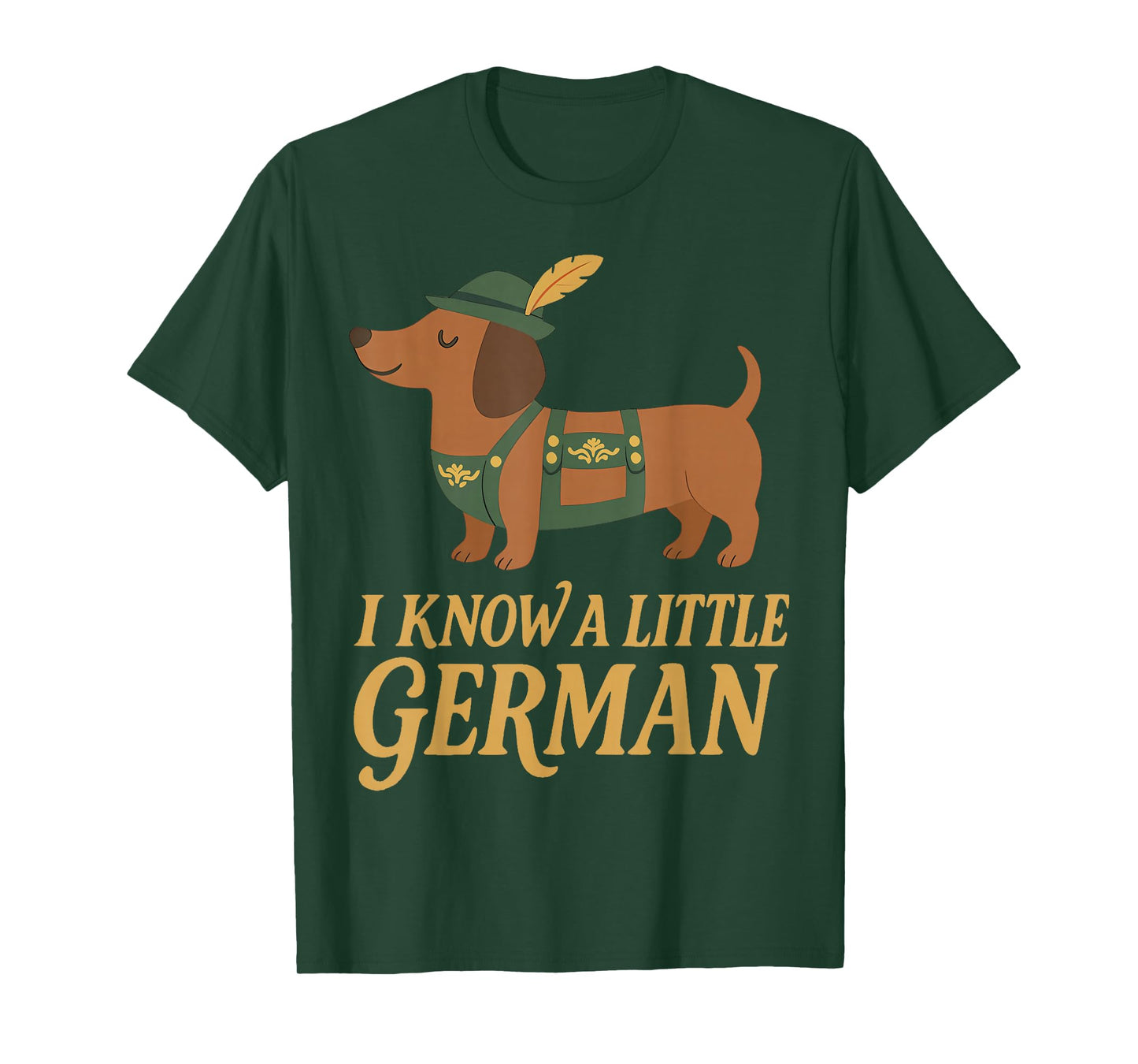 Oktoberfest I Know A Little German Dachshund Wiener Dog T-Shirt
