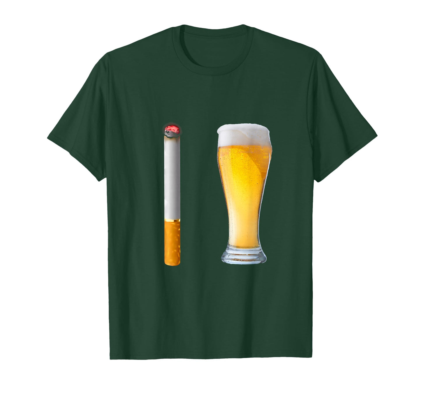 Vintage Beer and Cigarette Combo Bar Life Chill Design T-Shirt