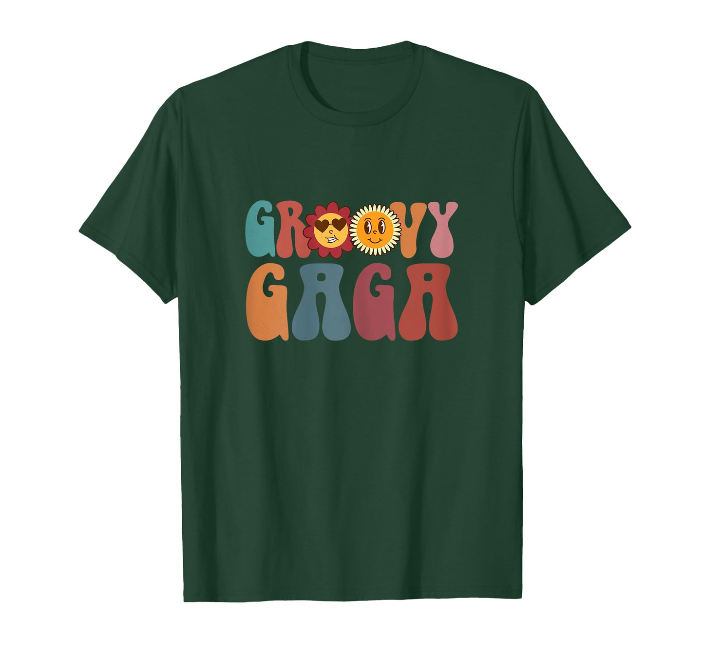 Retro Groovy Gaga Hippie Flower Gifts For Mother's Day T-Shirt