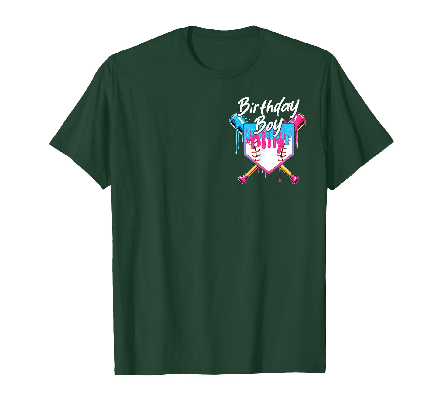 Baseball 6 Year Old Ice Cream Drip Boys 6th Birthday Sweet T-Shirt