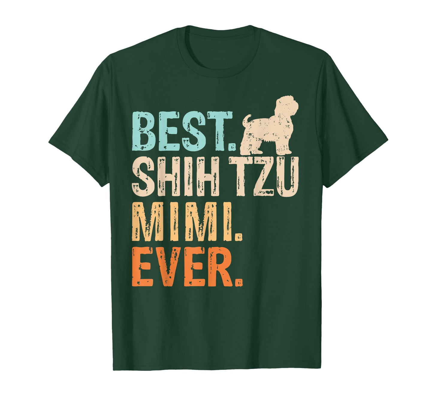 Best Shih Tzu Mimi Ever Dog Lover Grandma Funny Retro T-Shirt