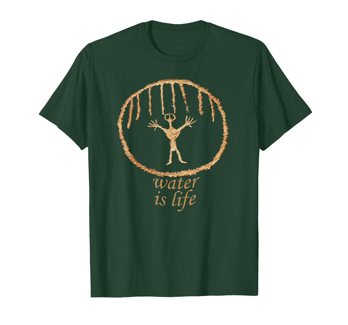 Rainmaker Petroglyph. Water is Life. Rock Art. T-Shirt