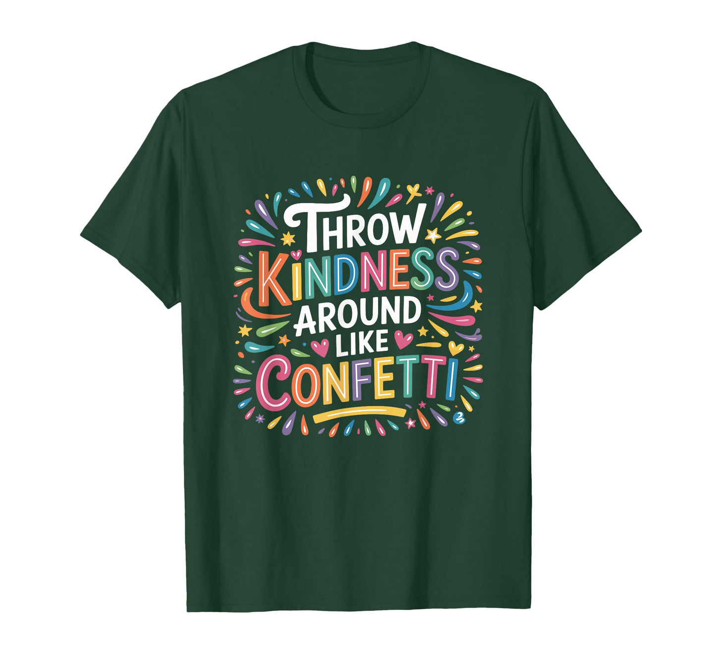 Throw Kindness Around Like Confetti Kind Teacher Kid T-Shirt